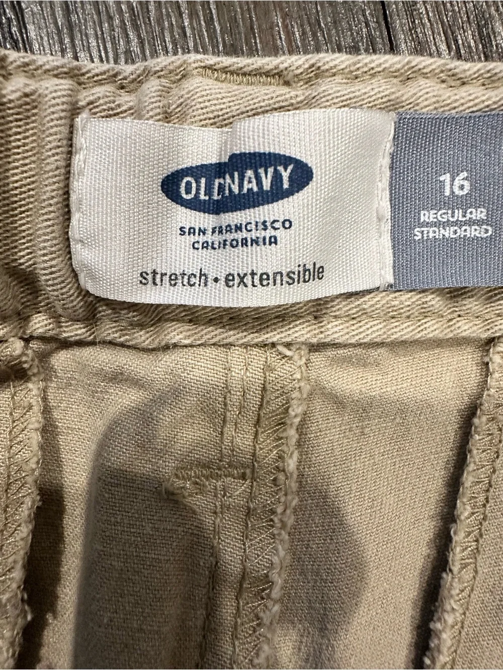 Two pairs Old Navy khaki uniform Bermuda length shorts - girls - Back-to-School